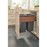Rev-A-Shelf Wood Top Mount Pull Out Trash/Waste Container with Soft Close