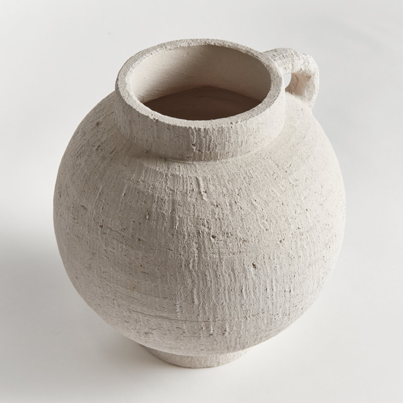 Gianna Handmade Terracotta Table Vase, 12" H x 11.25" W x 11.25" D