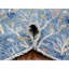 Tapis bleu en laine noué à la main 12 pi x 12 pi Peshawar Birds Paradise 2545D623E8F3456A9A298C0940DB7B43