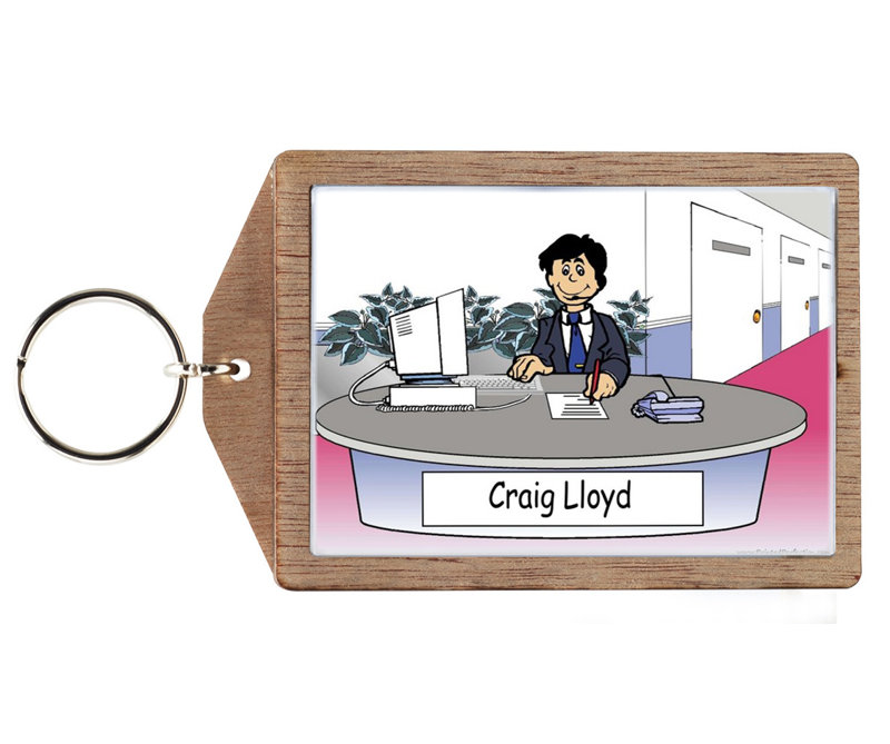 Personalized Admin Assistant, Receptionist - Male Key Chain