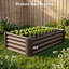 Ensemble de 2 lits de jardin surélevés 4 x 2 x 1 pi, jardinières en acier galvanisé brun avec fond ouvert, profondeur 12 po-1698918307