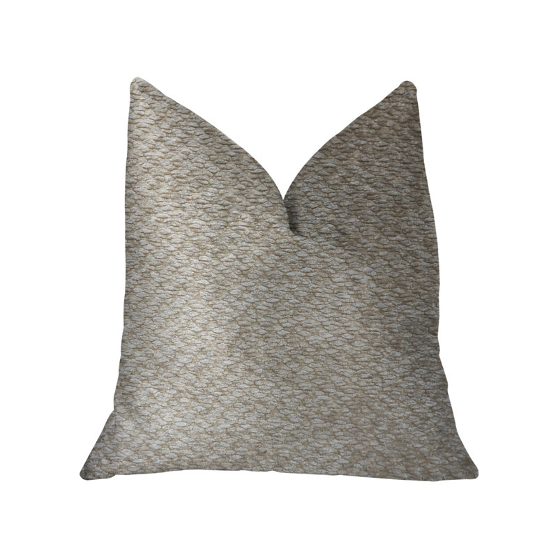 Coussin décoratif luxueux crame, 24 po x 24 po