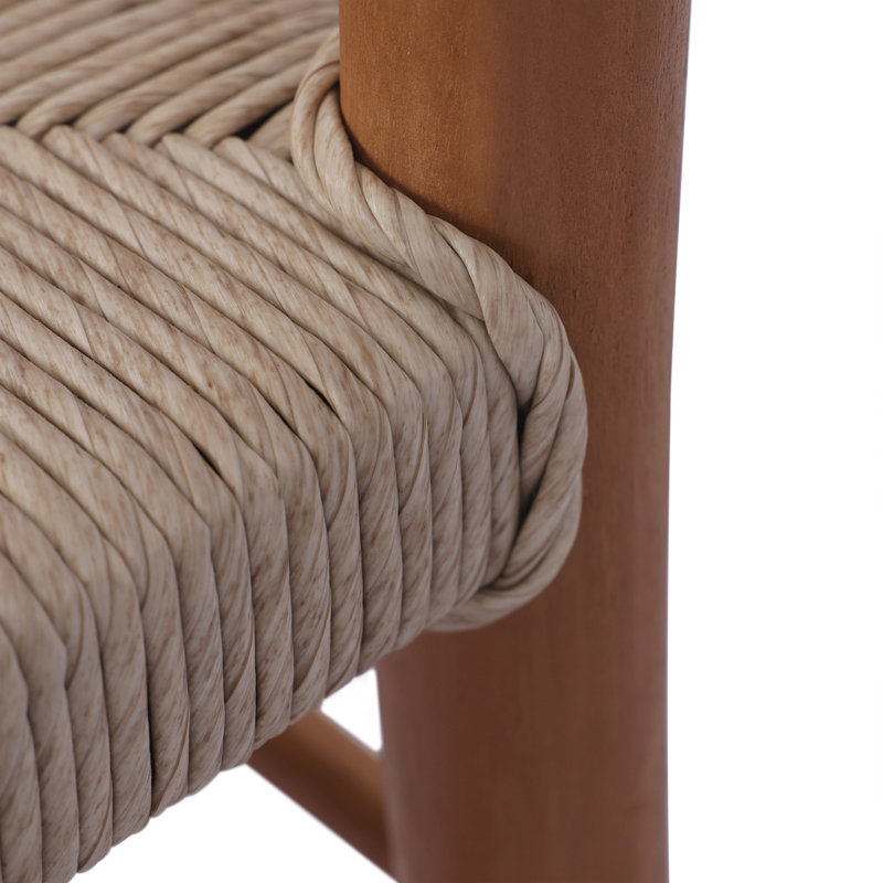 Lomas Outdoor Dining Armchair, Natural Teak/Light Brown
