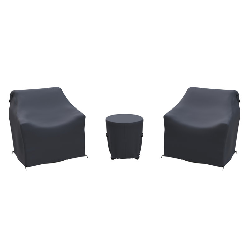 Outdoor 28.5" Wide Metal Patio Glider Swivel Chair Set Outdoor Furniture Covers