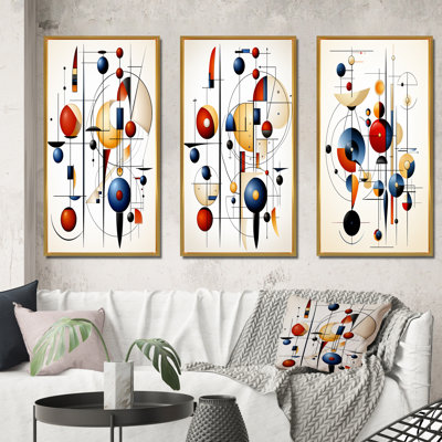 " Secret Of The Universe Minimal Geometry " 3 - Pieces on Canvas