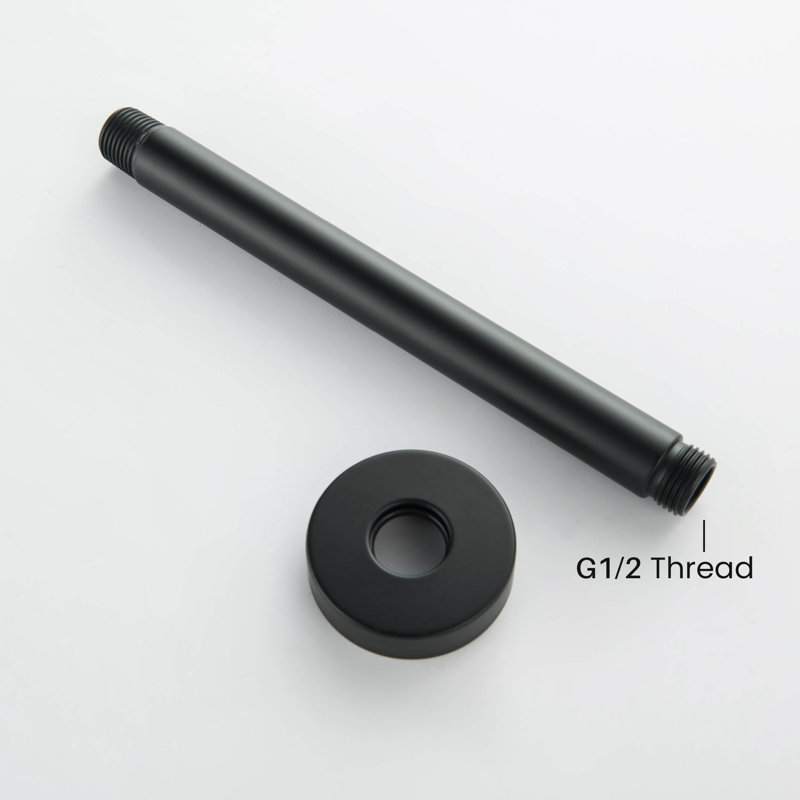 Matte Black 8-Inch Ceiling Mounted Shower Arm
