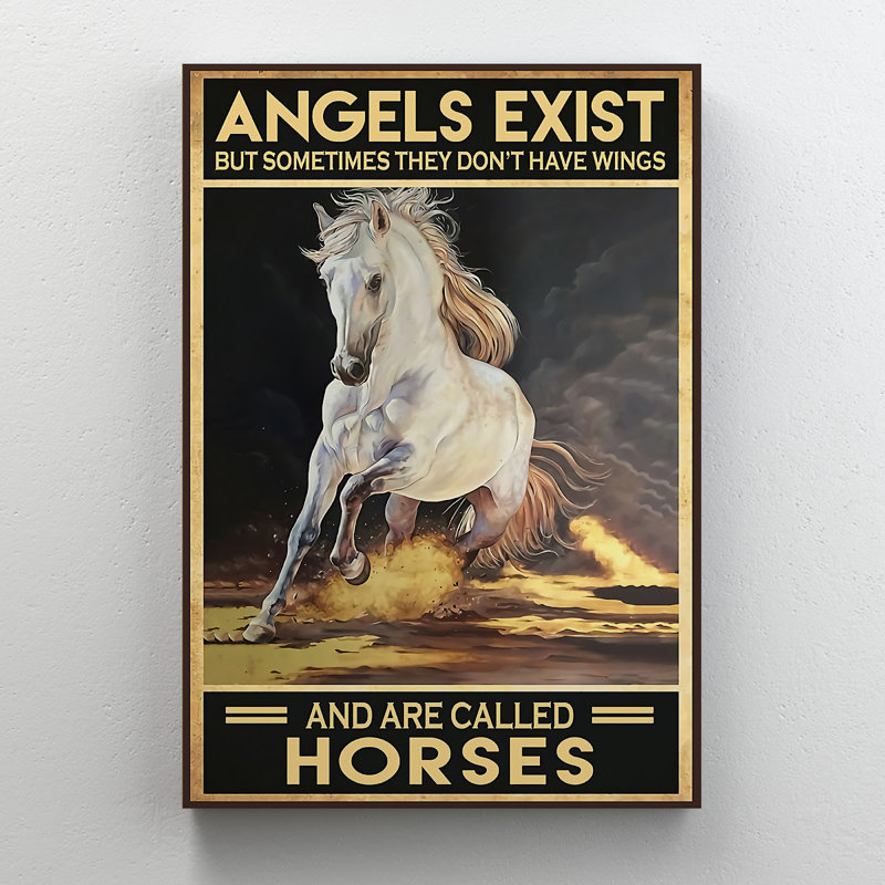 «A White Horse», impression sur toile tendue, H 36 po x l 24 po x P 2 po
