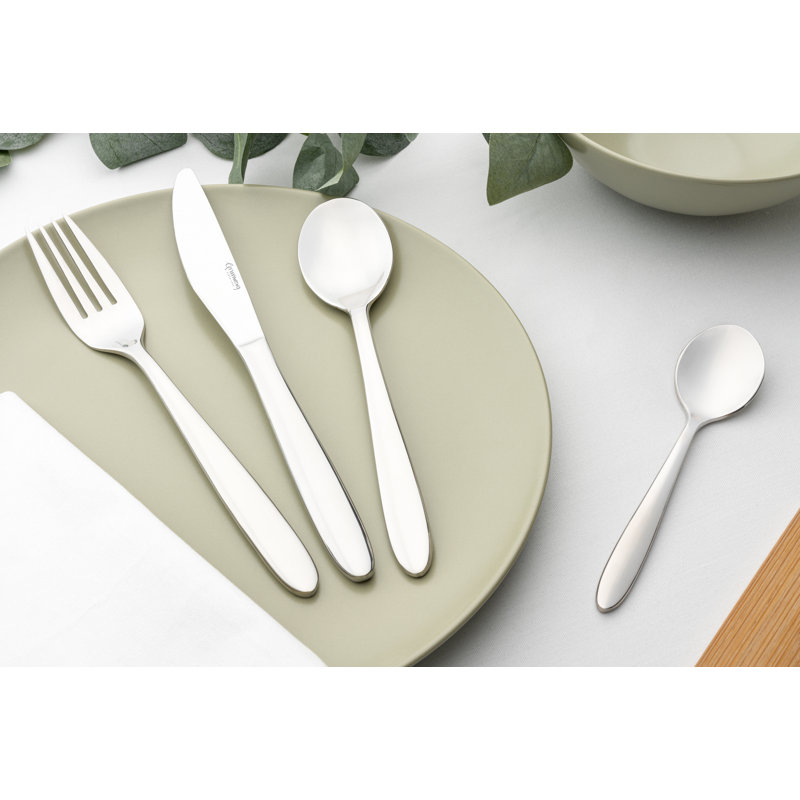 Grunwerg Festival 24 Piece Cutlery Set for 6 People, 18/10 Stainless Steel