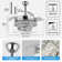 42'' Dimmable Ceiling Fan With Light And Remote Crystal Modern Chandelier Fan Retractable Fandelier With Memory, Silent Motor, 6 Speed, 3 Colour Change, Timer Function(Gold)