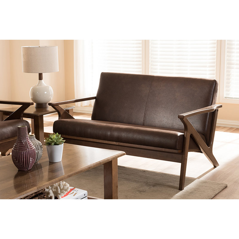 Causeuse Kiger Bianca, Marron foncé