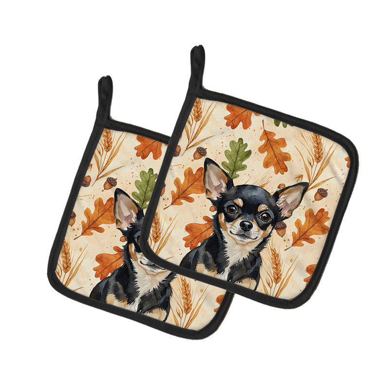 Paire de supports à casseroles chihuahua