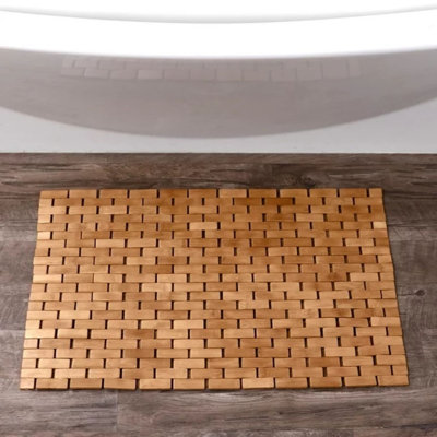 Freels Bamboo Non-Slip Bath Mat