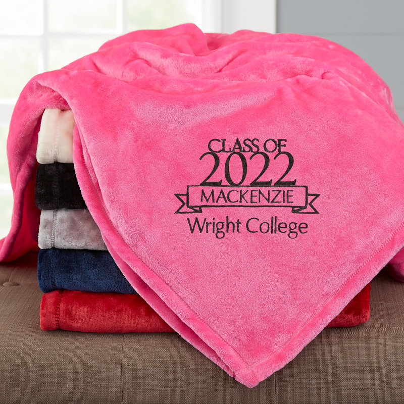 Graduation Personalization Blanket, 80" W x 60" L