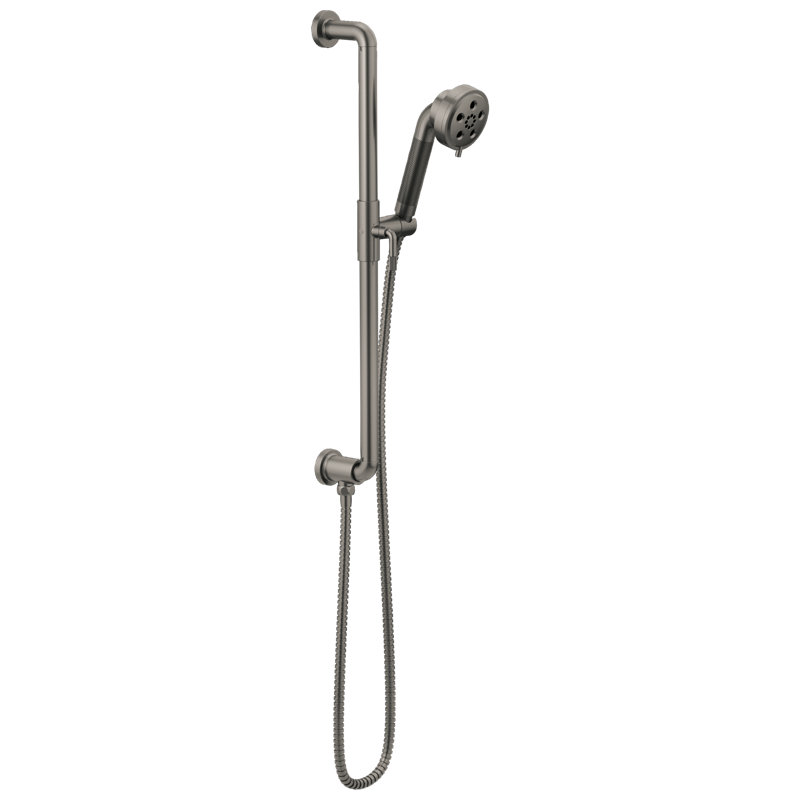 Litze® Handheld Shower Head with Slide Bar and H2OKinetic® Technology, Luxe Steel