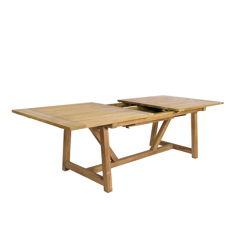 Reclaimed Teak Classic Extension Dining Table in Natural Brown