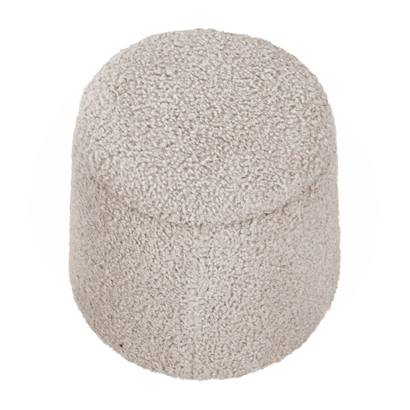 Round Storage Ottoman（ONLY OTTOMAN), Beige