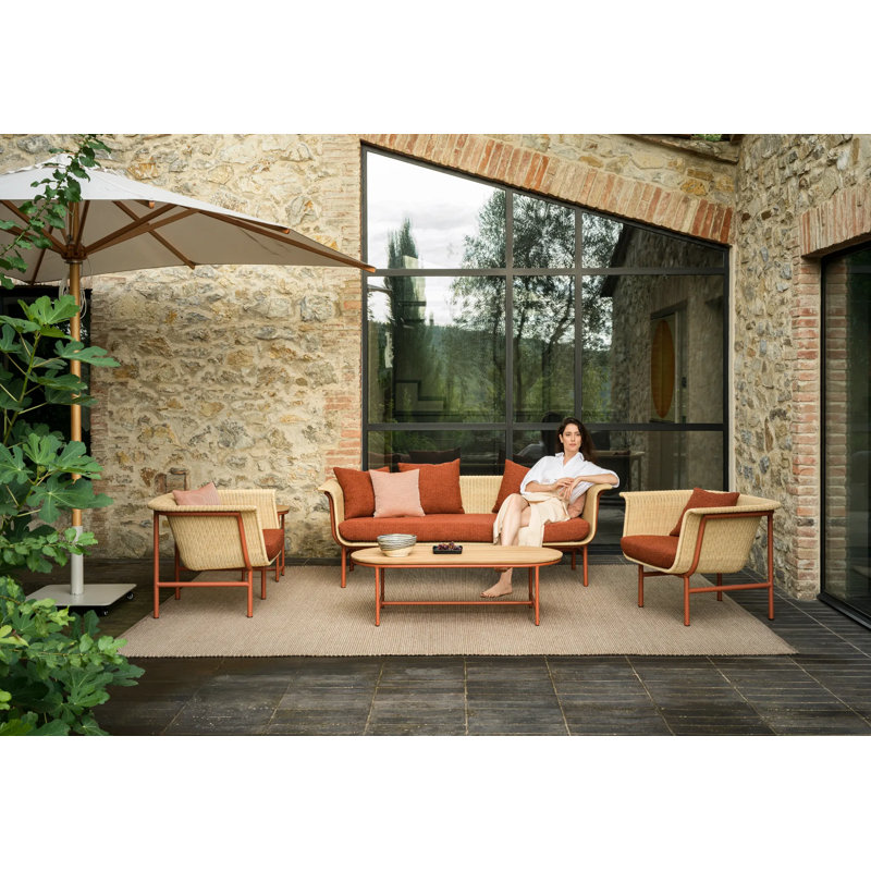 Tessa Outdoor Flatweave Area Rug, Rectangle 5'7" x 7'10"