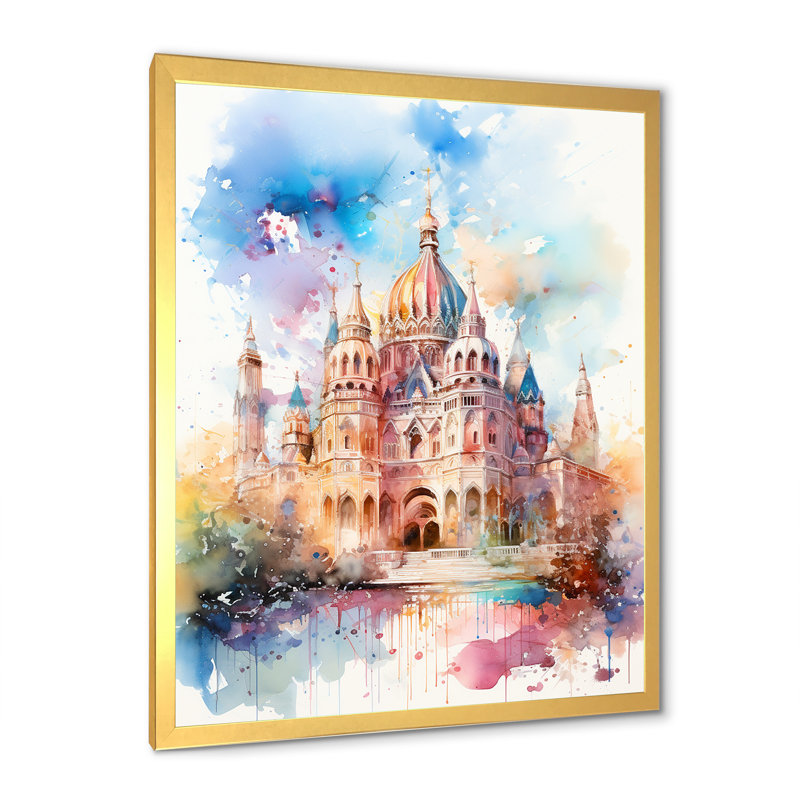 Sérénité historique du Vatican IV, Cadre doré simple, H 32 po x l 24 po x P 1 po