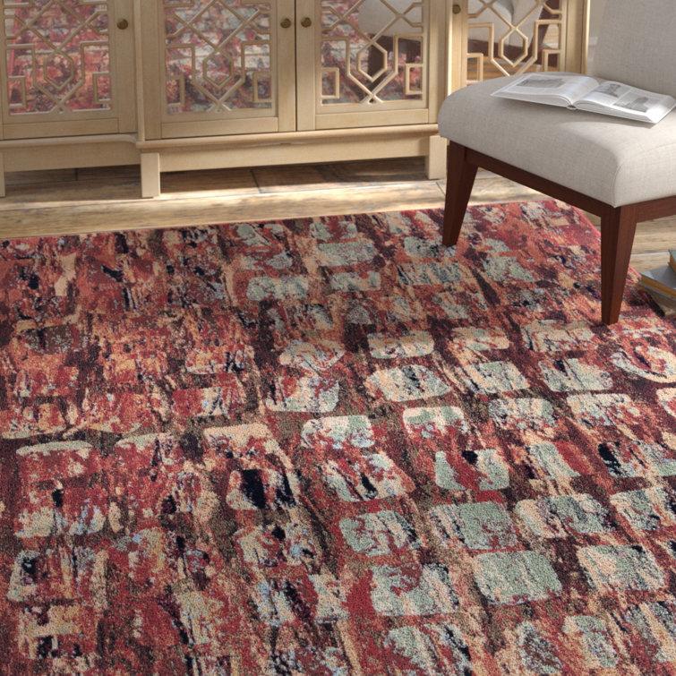 Tapis abstrait rouge