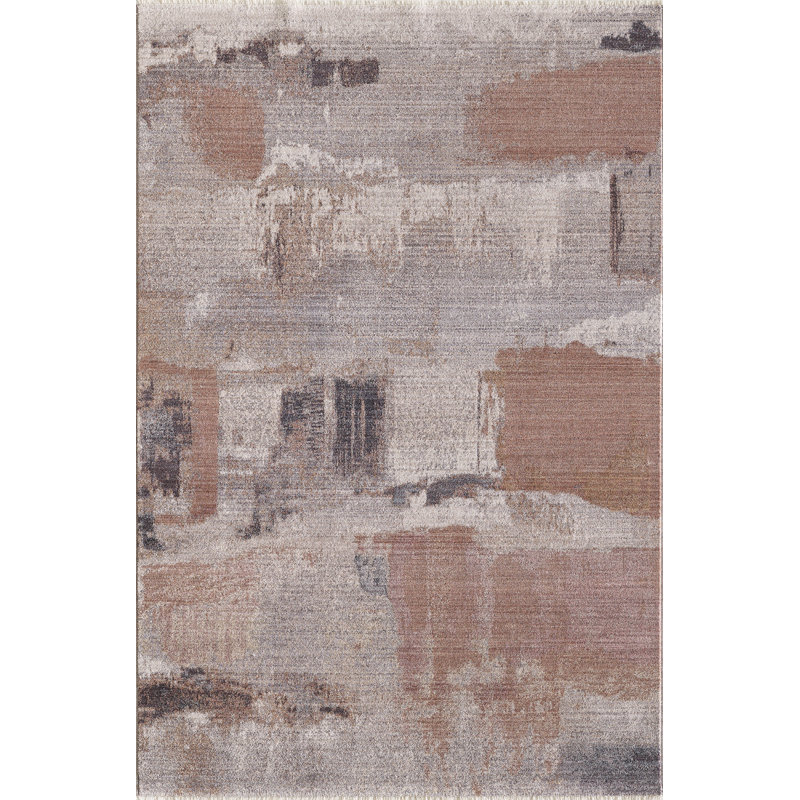 Tapis performance tissé à la machine Adele Palette - rosé - 5 pi x 7 pi 8 po, 5 pi x 7 pi 8 po