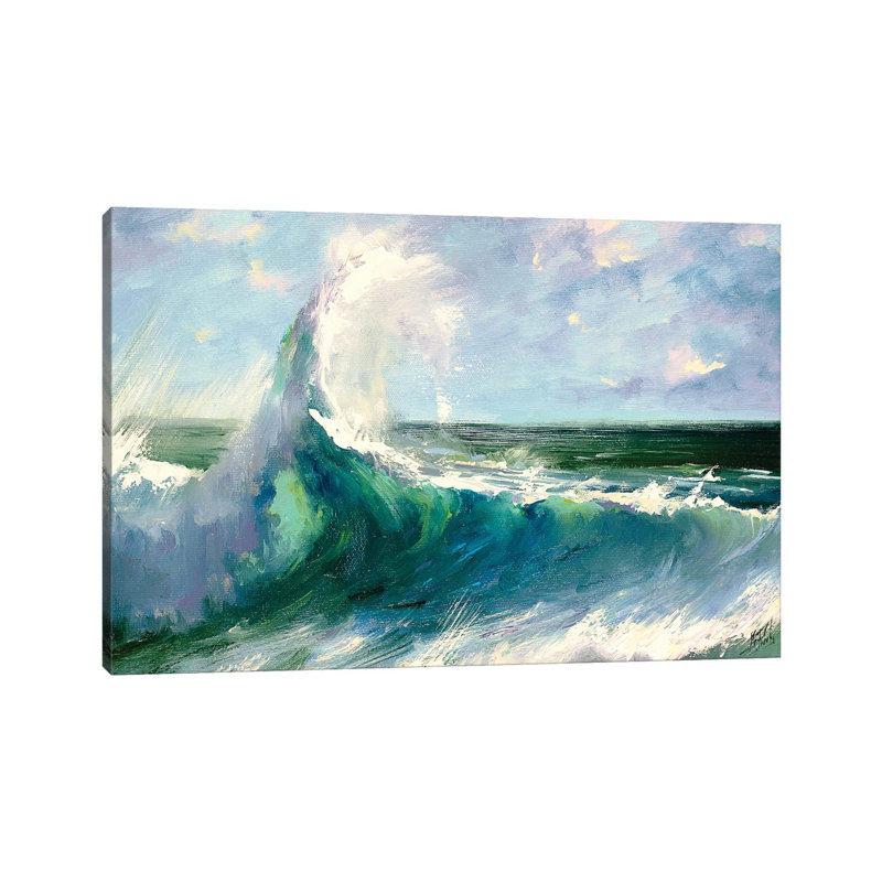 Crashing Wave by Bozhena Fuchs - Wrapped Canvas Gallery-Wrapped Canvas Giclée, 66.04 cm H x 45.72 cm W x 3.175 cm D