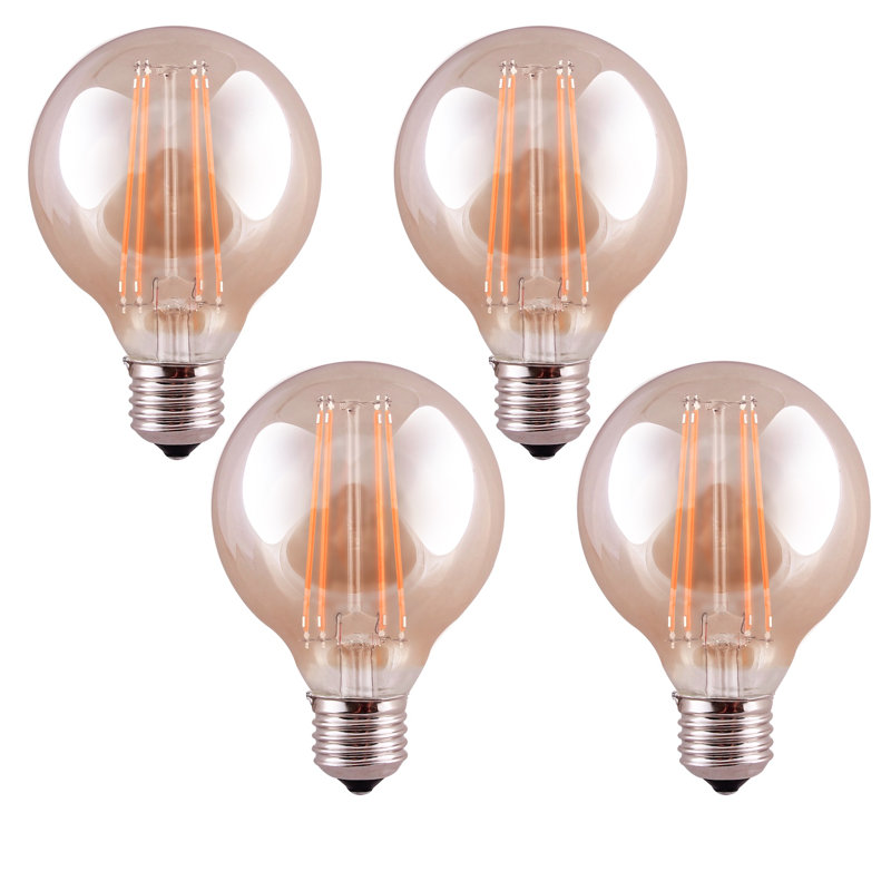 8W E27 Dimmable Globe Light Bulb Amber