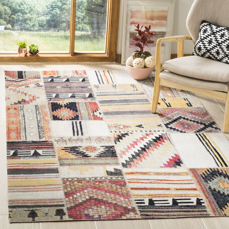 Oriana Hooked Indoor/Outdoor Taupe/Grey Rug, Rectangle 155 x 229 cm