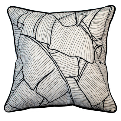 Alantae Abstract BLACK/WHITE Sqaure Cushion