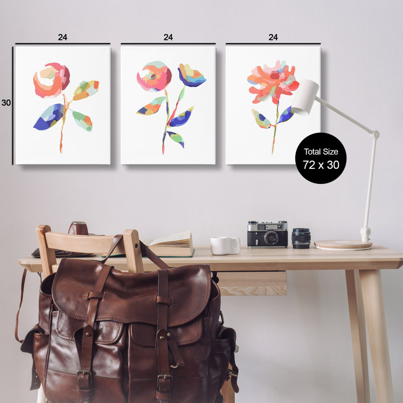  Ensemble d'art mural en toile brossée 3 pièces par Lisa Nohren, H 30 po x l 24 po