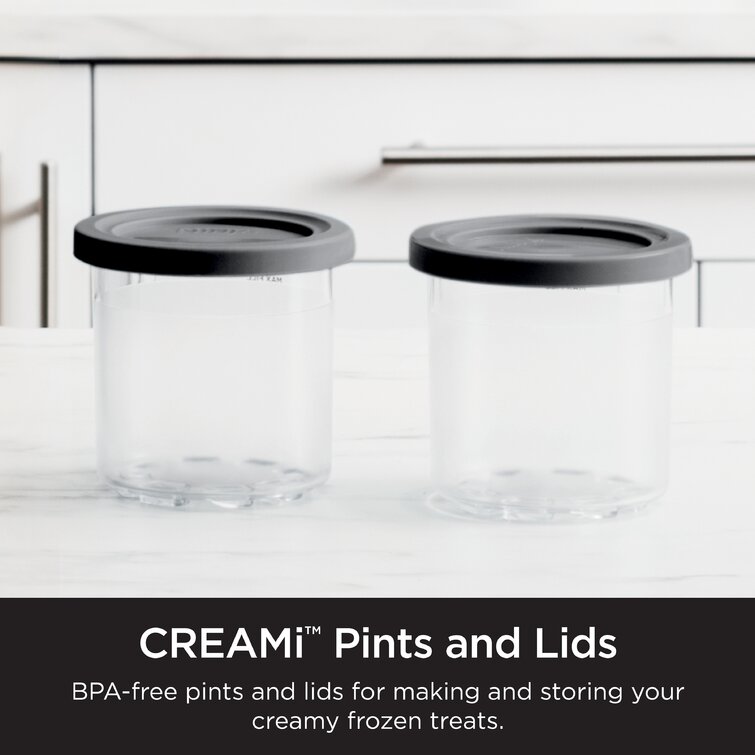 CREAMi Pints and Lids 4 Pack, Compatible with NC300 Series Ninja