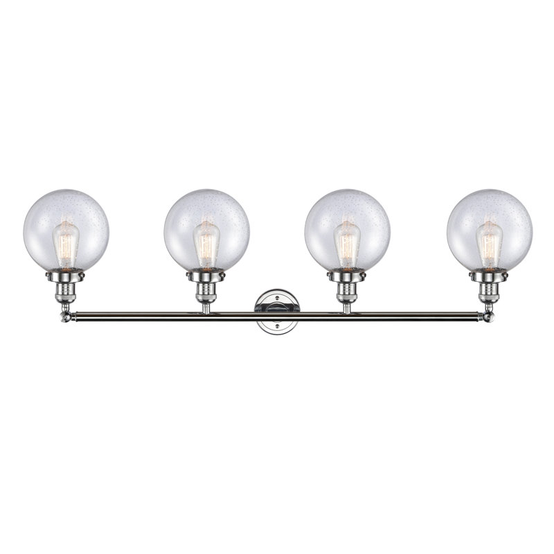 Éclairage pour meuble-lavabo en laiton antique à 4 lumières Lorri, Laiton antique, Ampoule non incluse
