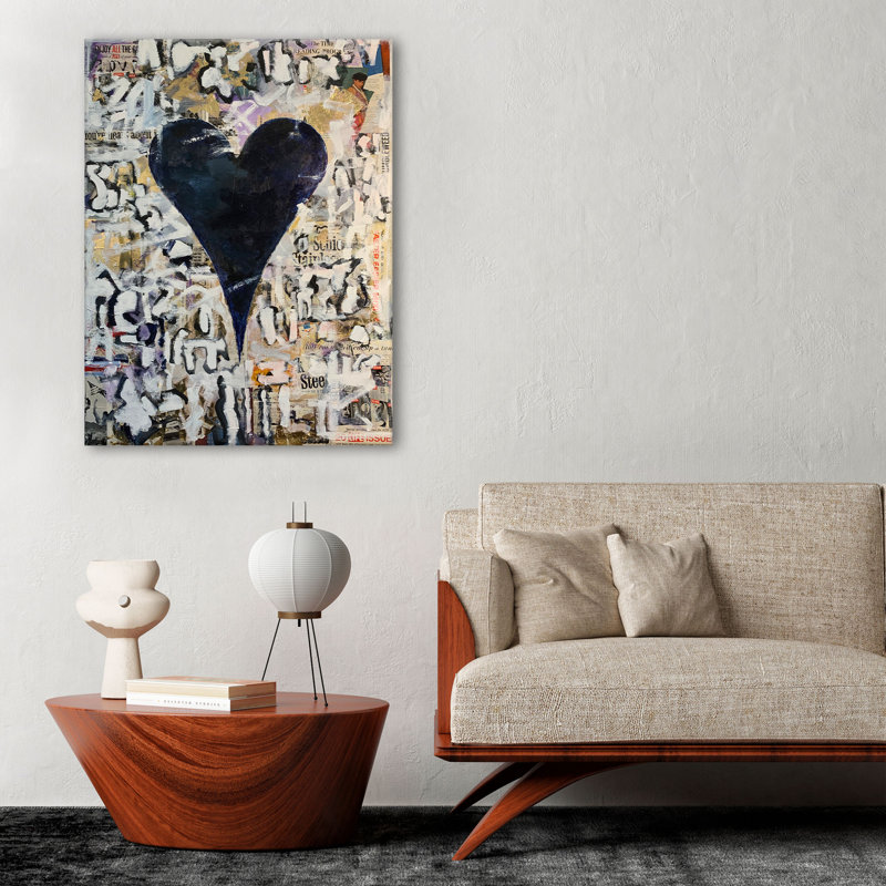 Aided " Onyx " by Salvatore Principe, 40" H x 30" W, Wrapped Canvas