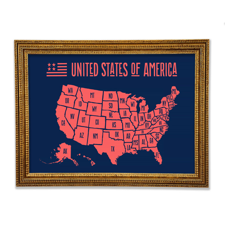 States Of America 1 - Single Picture Frame Art Prints