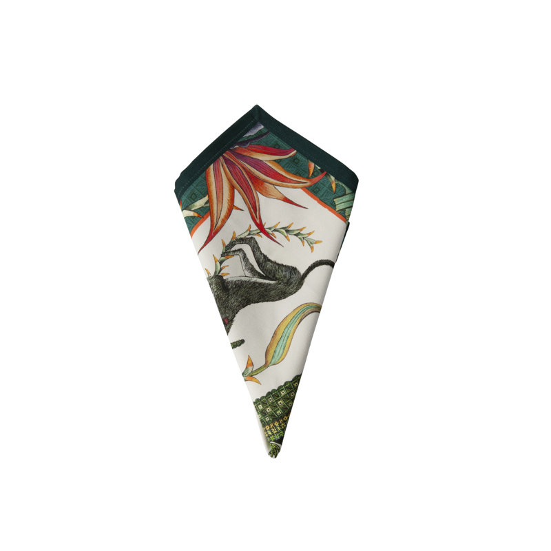 Ardmore 'River Chase' Cotton Napkins, Chalk