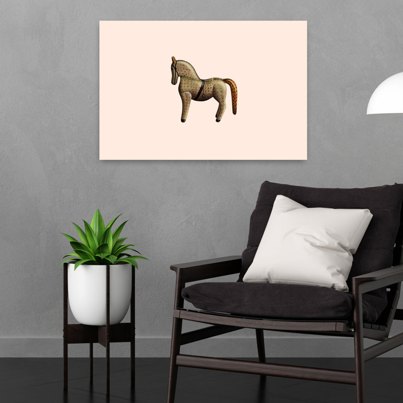 Charmant cheval pointillé, 16" H x 24" W