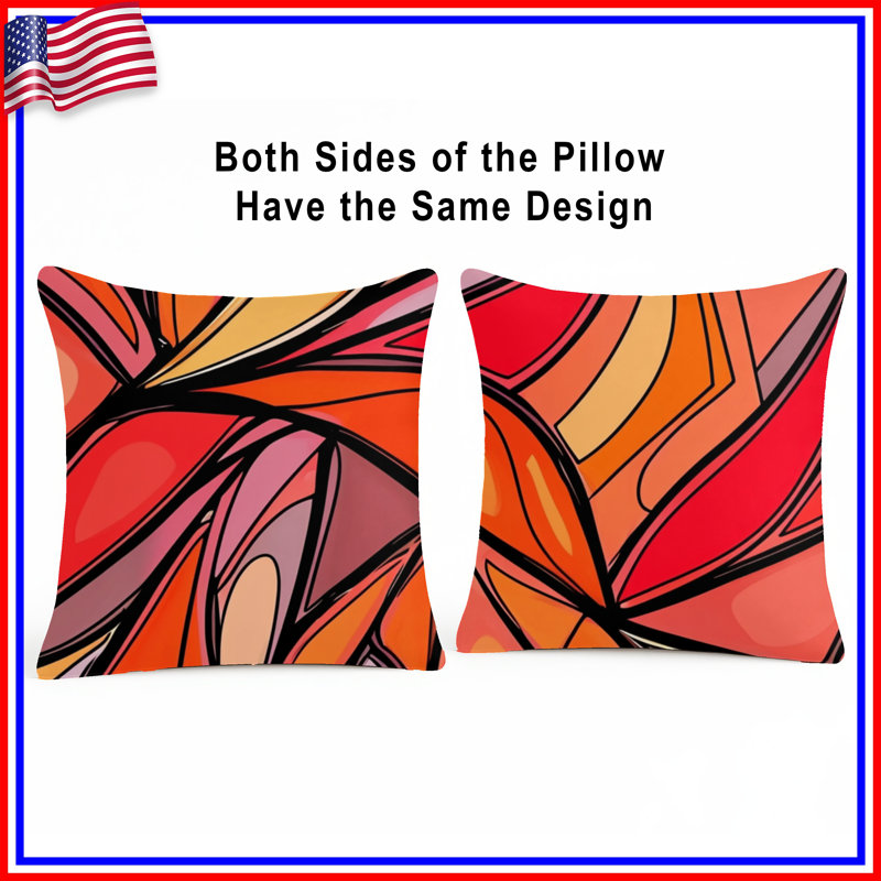Abstract Throw Pillow, Art Double Sided Pillows, 20 x 20 inches