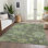 Machine Washable Indoor/Outdoor Cicel ACN1108 Fern Rug