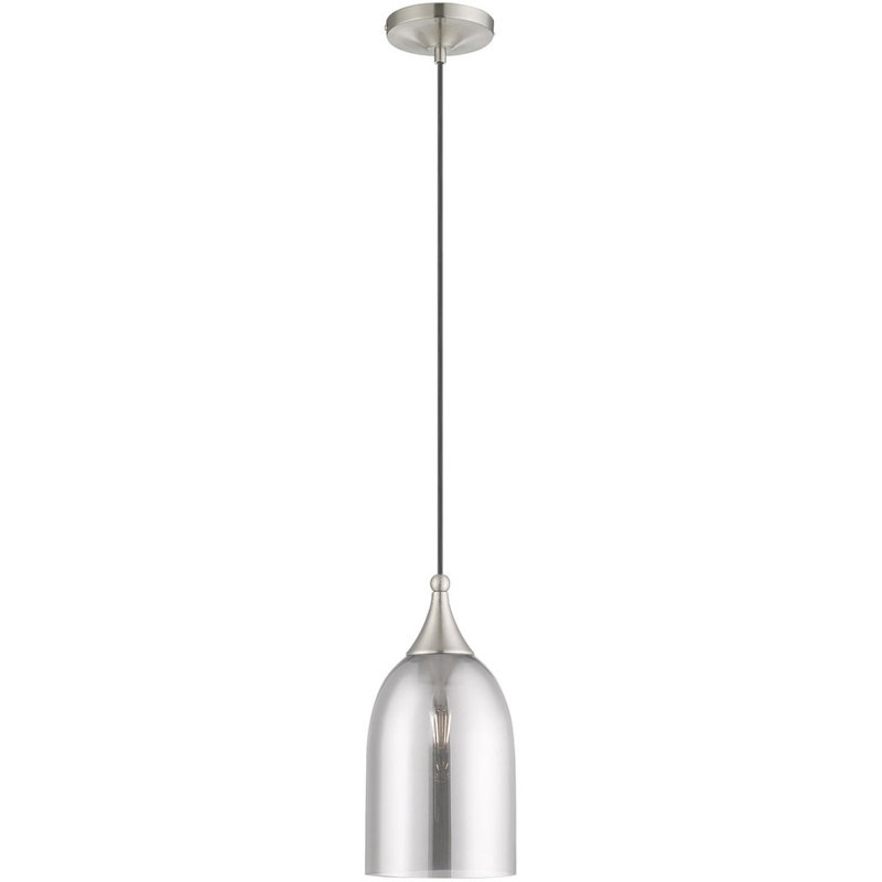 Luminaire suspendu en forme de dôme à 1 lumière Claudett