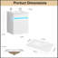 Meuble-lavabo de 16 po avec lavabo, capteur de lumière, espace de rangement pour les petits espaces, fixation murale