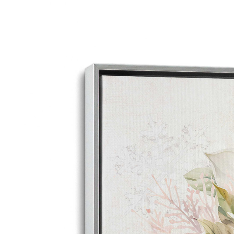 Impression sur toile «Holiday Wishes» par Nicole DeCamp, L 30 po x H 30 po, Argent, Toile avec cadre