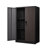 Metal Folding Filing Storage Cabinet With Adjustable Shelf, Locking Doors, Black, Easy To Assemble, Spring Loaded Door And Solid Steel Tube Shaft Black Locker Ideal For Office, ,