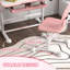 Ensemble de bureau et de chaise pour enfant à hauteur réglable avec support de bureau inclinable Qaba-1763794362