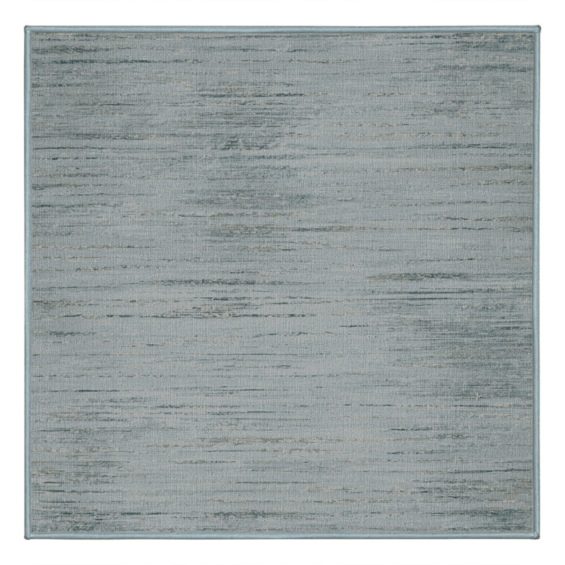 Machine Washable Abstract Blue Area Rug, Square 5'