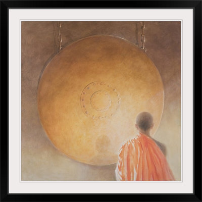 Dristin " Young Buddhist Monk And Gong, Bhutan, 2010 " by Lincoln Seligman