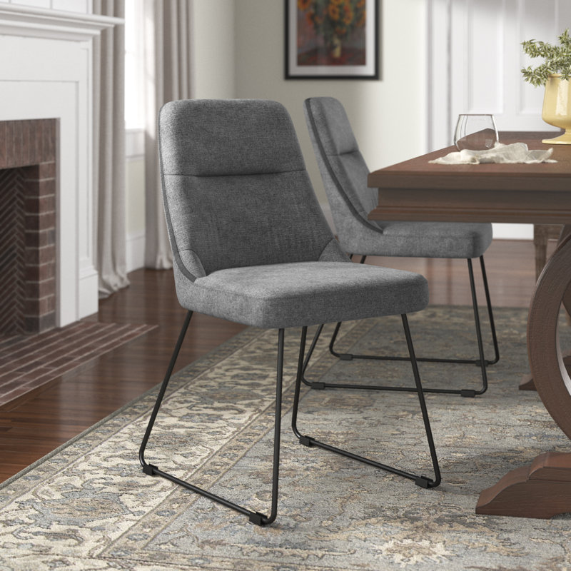 Chaise d'appoint grise Dilly