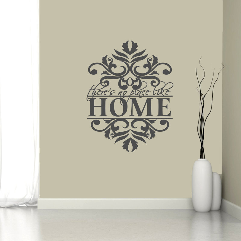 Décalcomanie murale «no place like home, Gris foncé