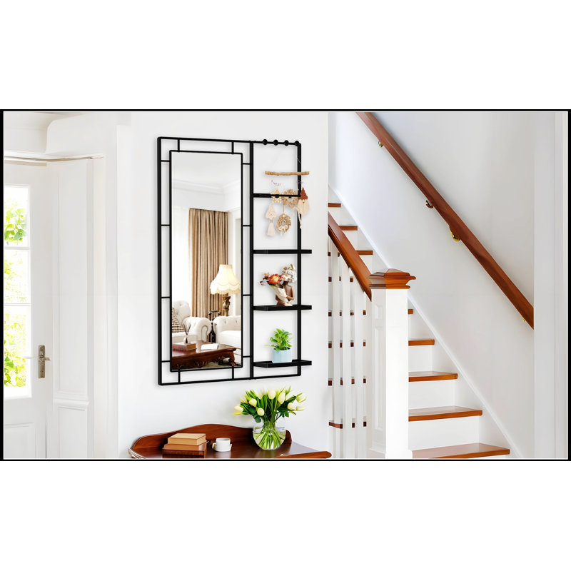 Armoire à pharmacie murale avec miroir, tablettes réglables et cadre en aluminium durable pour un rangement efficace