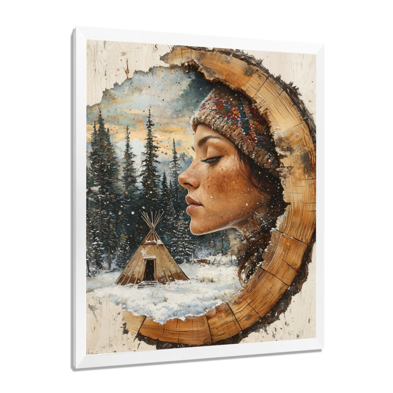Georginia - art mural sur toile tendance, H 32 po x l 24 po, Impression d'un seul cadre photo, Blanc