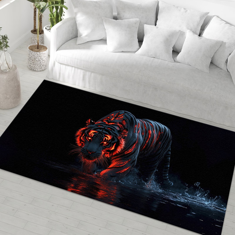 Non-Woven Soft Type Printed Rug with Elegant Floral Motifs for a Sophisticated Touch in Any Room of Your Home or Office Space