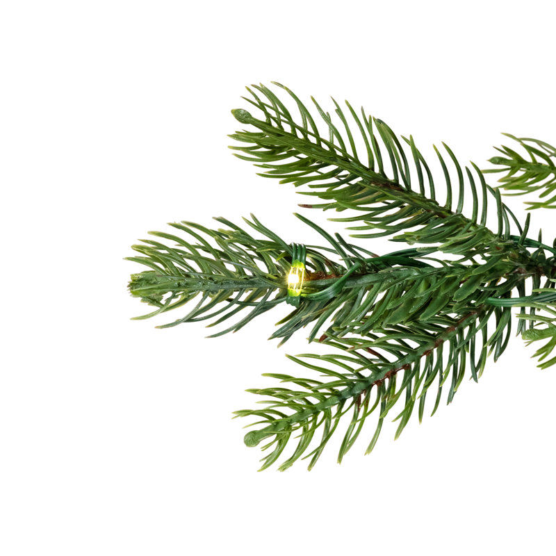 Pre-Lit Full Oregon Noble Fir Artificial Christmas Tree - Warm White LED Lights, 6.5' H